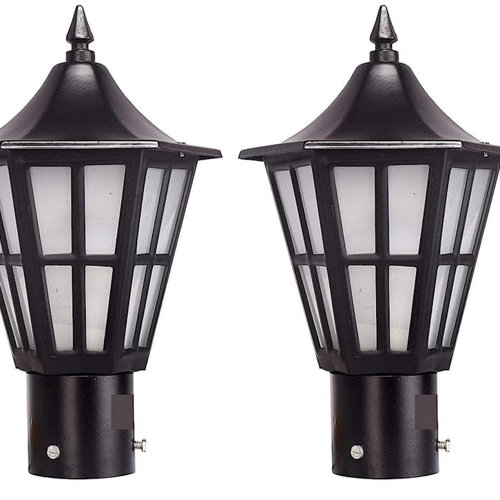 G CHHARIYA TRADERS GATE LIGHT for HOME GATE PILLAR WATERPROOF PACK of 2 (BULB NOT INCLUDED)