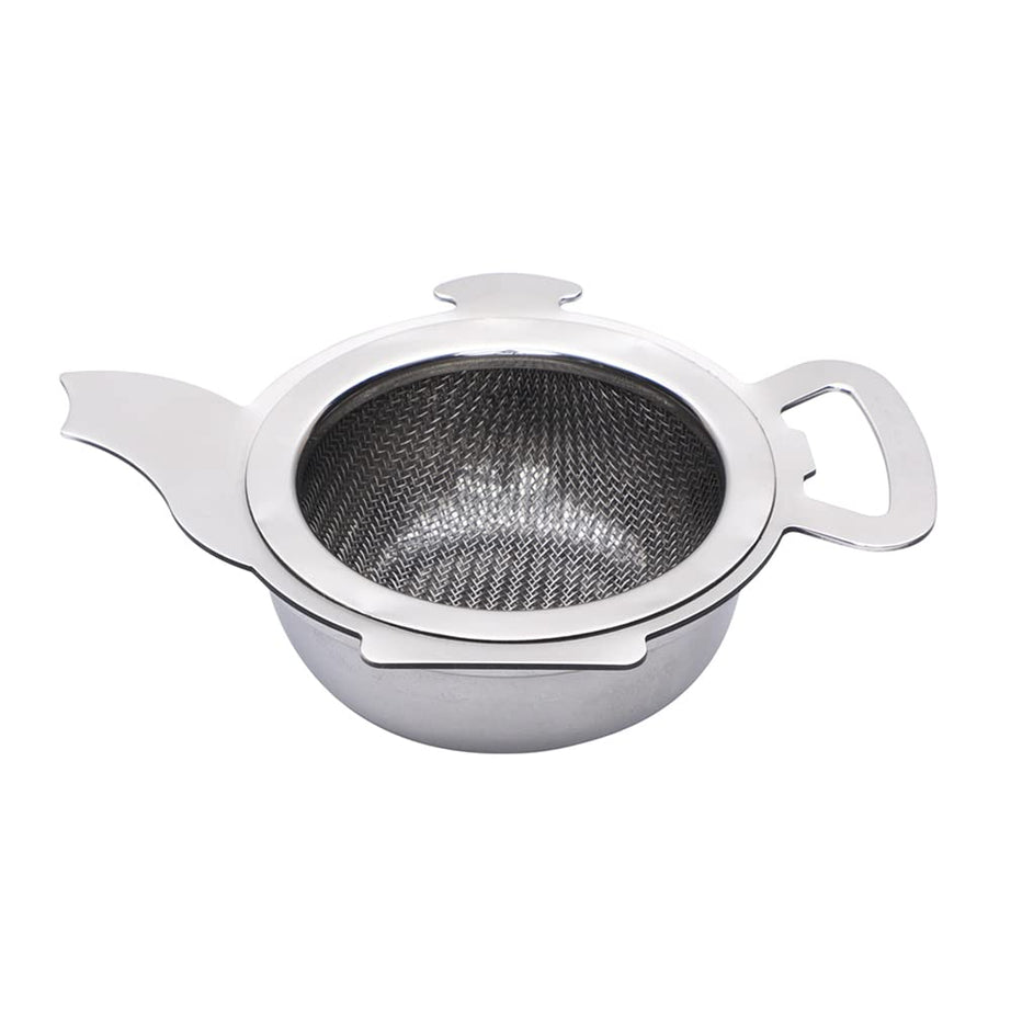 HealthAndYoga® Stainless Steel Tea Strainer with Double Jaali(Mesh) & Handle - Stays Odour & Rust Free- Kitchen Utensil Accessory - Chai Coffee Chalni/Channi- Sturdy - for Daily Tea Time Hot Cuppa