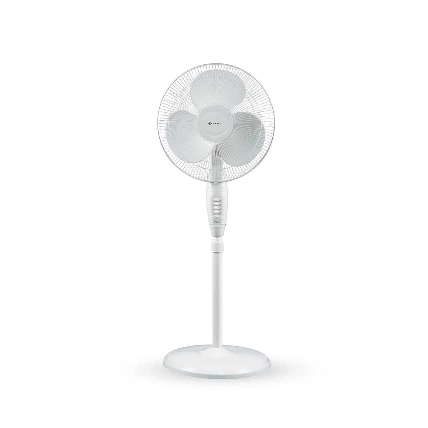 Bajaj Esteem 400 MM Oscillating Pedestal Fan for Home|Stand Fan with Tilt Mechanism| Voltage Protection| 100% CopperMotor| HighAir Delivery| 3-Speed Control| Telescopic Arrangement|2-Yr Warranty|White