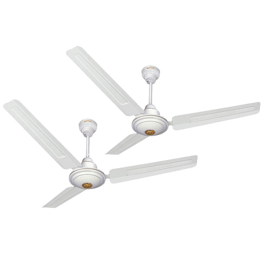 ACTIVA 1200MM HIGH Speed 390 RPM BEE Approved APSRA Ceiling Fan come with 2 Year Warranty Pack of 2 (White)