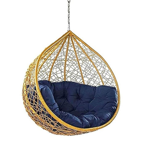 ZEROLINE Single Seater Swing Chair Without Stand & Cushion & Hook for Use Outdoor & Indoor(Golden)