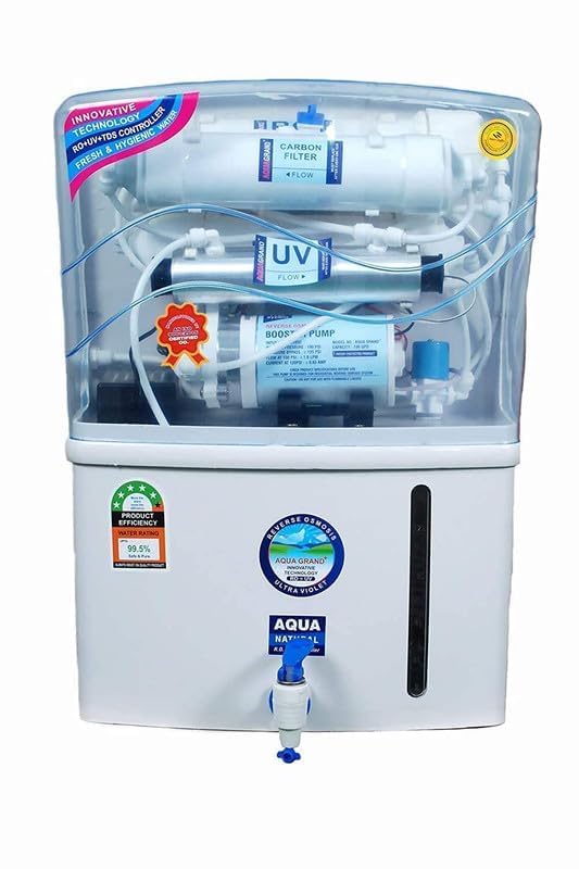 Aqua Grand RO Water Purifier for Home with RO+UV+UF Water Purifier 12 ltr Fully Automatic High-Performance Filtration System TDS Controller Water Filter | Compatible for Home & Office