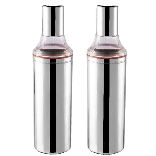 Aquasleri Steel Oil Dispenser Container 1 litre Oil Bottle Oil can Iul Pot 1000 ml Set of 2