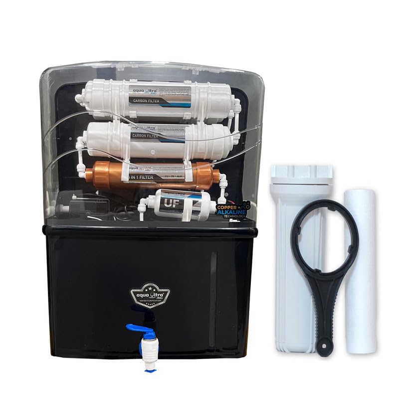 AQUAULTRA Uv+Uf Electrical Water Purifier With 13L Storage For Municipal Corporation, With Goodness Of Copper(Not Suitable For Borewell Or Tanker Water) 35/40 Liter/Hour Purification Capacity