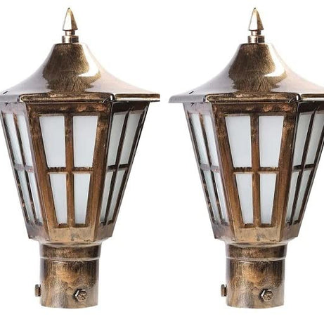 Homeleon® Gate Garden Outdoor Lights Lamp for Home Main Gate (Pack of 2 Pcs) (Antique 2 Pcs Set)