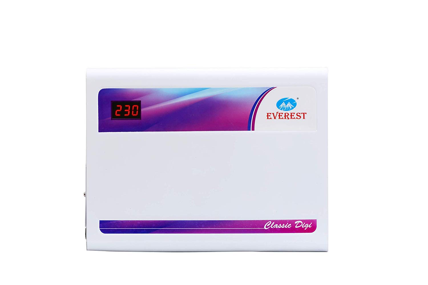 Everest EWD 400-D Double Booster Classic Digi Voltage Stabilizer for AC Upto 1.5 Ton Working Range (130 V to 270 V) (White) with 5-Year Warranty