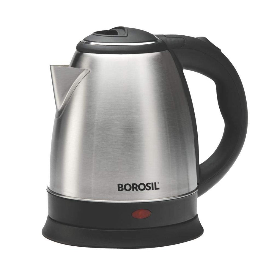 Borosil Rio 1.5 L Electric Kettle, Stainless Steel Inner Body, Boil Water For Tea, Coffee, Soup, Silver