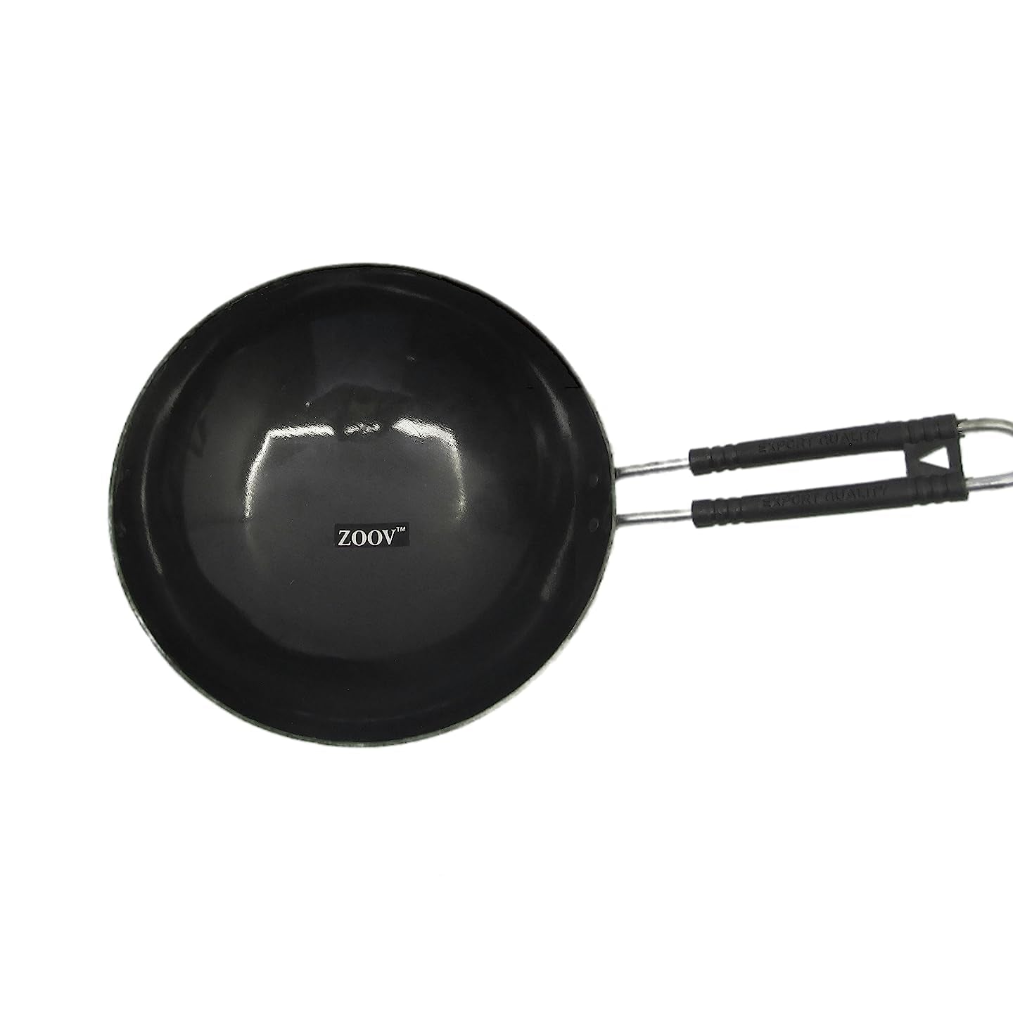 Zoov Bottom Deep Kadhai Iron Wok Suitable for Home and Restaurants (9 inch Wok)