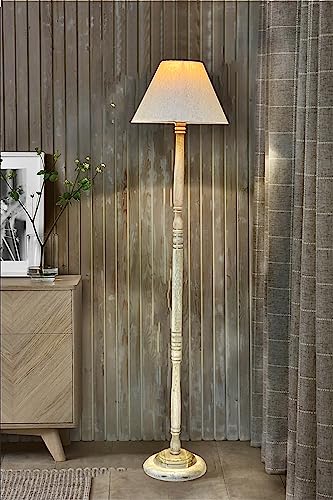 ORIFY Classic Floor Lamp for Living Room, Bedroom, and Office, Classic Floor Lamp Best for Room Decor (Pack of One,Wood, Natural creamy)