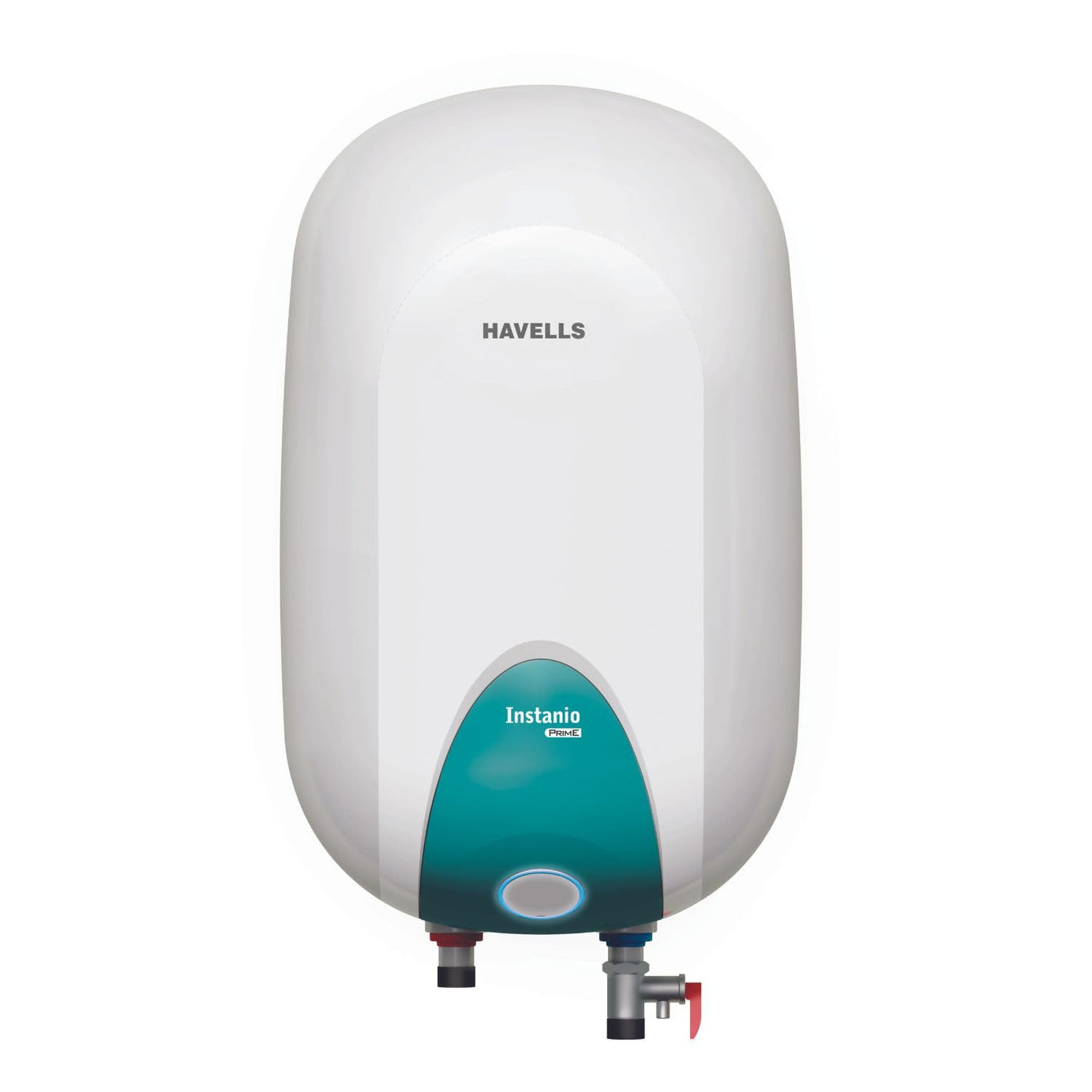 Havells Instanio Prime 15 Litre Storage Water Heater | Glass Coated Tank, Heavy Duty Anode Rod For Rust Protection | Warranty: 7 Year on Tank, Free Flexi Pipes, Free Installation | (White Blue)