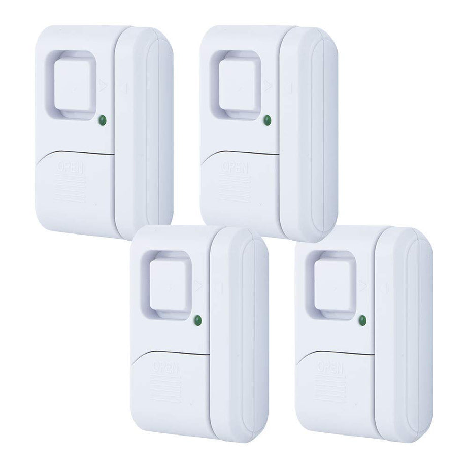 General Electric GE Personal Security DIY Home Protection, Burglar Alert, Magnetic Sensor, Off/Chime/Window/Door Alarm, Easy Installation (4 Pack), 45174