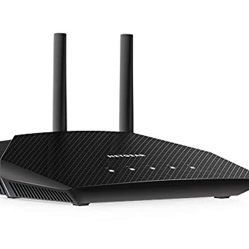 Netgear 4-Stream Wi-Fi 6 Router (RAX10), AX1800 Wireless Speed (Up to 1.8 Gbps), 1,500 sq. ft. Coverage, Dual_Band, Black (RAX10-100EUS)