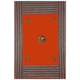 JaipurFabric® Cotton 180 TC Jaipuri Hand Made Embroidery Patch Work Single Bedsheet with 1 Pillow Covers (60" X 90"), Orange