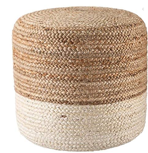 NR HOME STORES Jute Ottoman Pouffes for Sitting (1 Piece, 40x40x40 cm) - Handcrafted Pouf for Living Room, Bedroom, Footrest, Office, Home