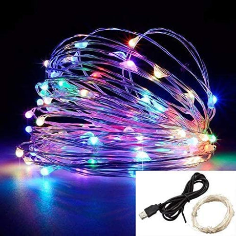 dripping colors 100 LED USB Operated String Lights (Multicolour, 10 Meter)