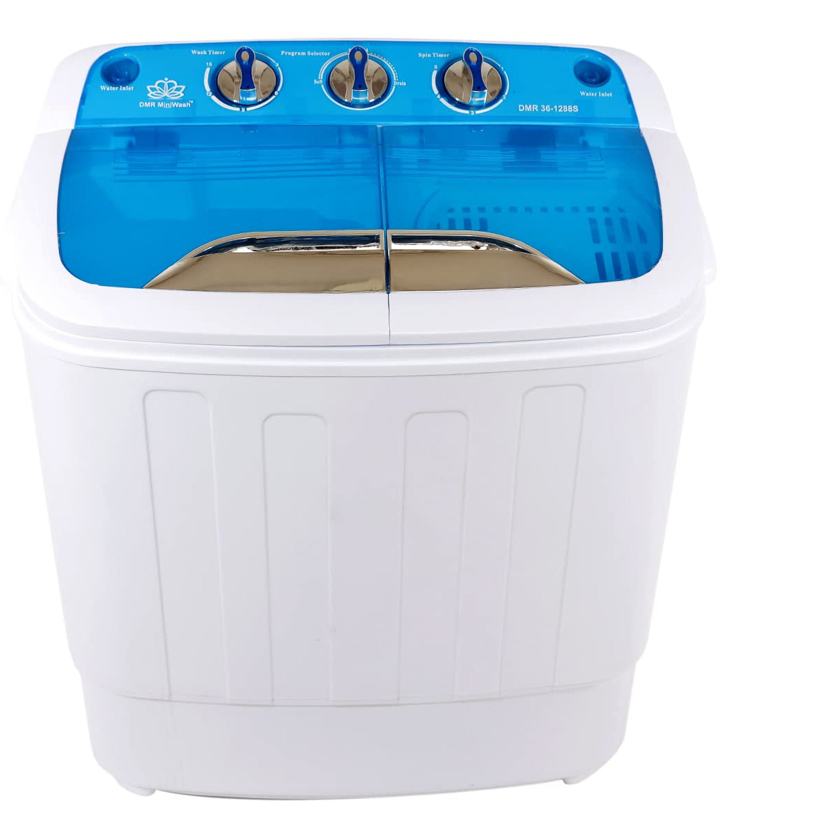 DMR Mini Twin Tub Portable Semi Automatic Washing Machine 3.6 kg - DMR 36-1288S Washing Capacity 3.6 Kg Spin Capacity 2kg - Most compact Washing Machine Blue