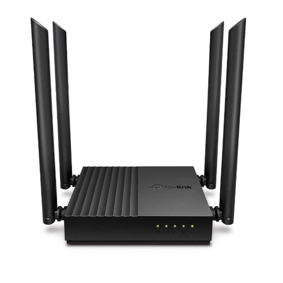 TP-Link Archer C64 AC1200 Dual-Band Gigabit Wi-Fi Router, Wireless Speed up to 1200 Mbps, 4×LAN Ports, 1.2 GHz CPU, Advanced Security with WPA3, MU-MIMO, Beamforming, Black