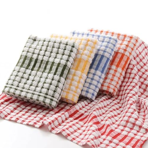 ALOUD CREATIONS 3pc Large Size Kitchen Towel | Dish Towels | Tea Towel | for Cleaning & Quick Drying of Plates & Glasses | 100% Cotton | Multicolour | 45 X 70 cm | Pack of 3