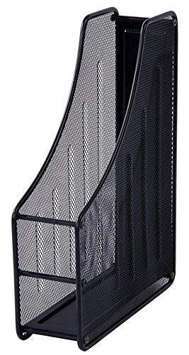 HOMAVA 1 Layer Metal Mesh Magazine Document Holder File Rack, 13.9 X 11 X 3.3 Inch, Metal