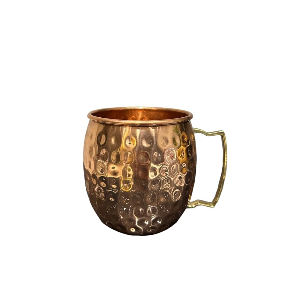 BIENE Copper Beer Mug, Glass Pure Copper Hammered Mug Drinkware & Serveware. Beer mug and barware