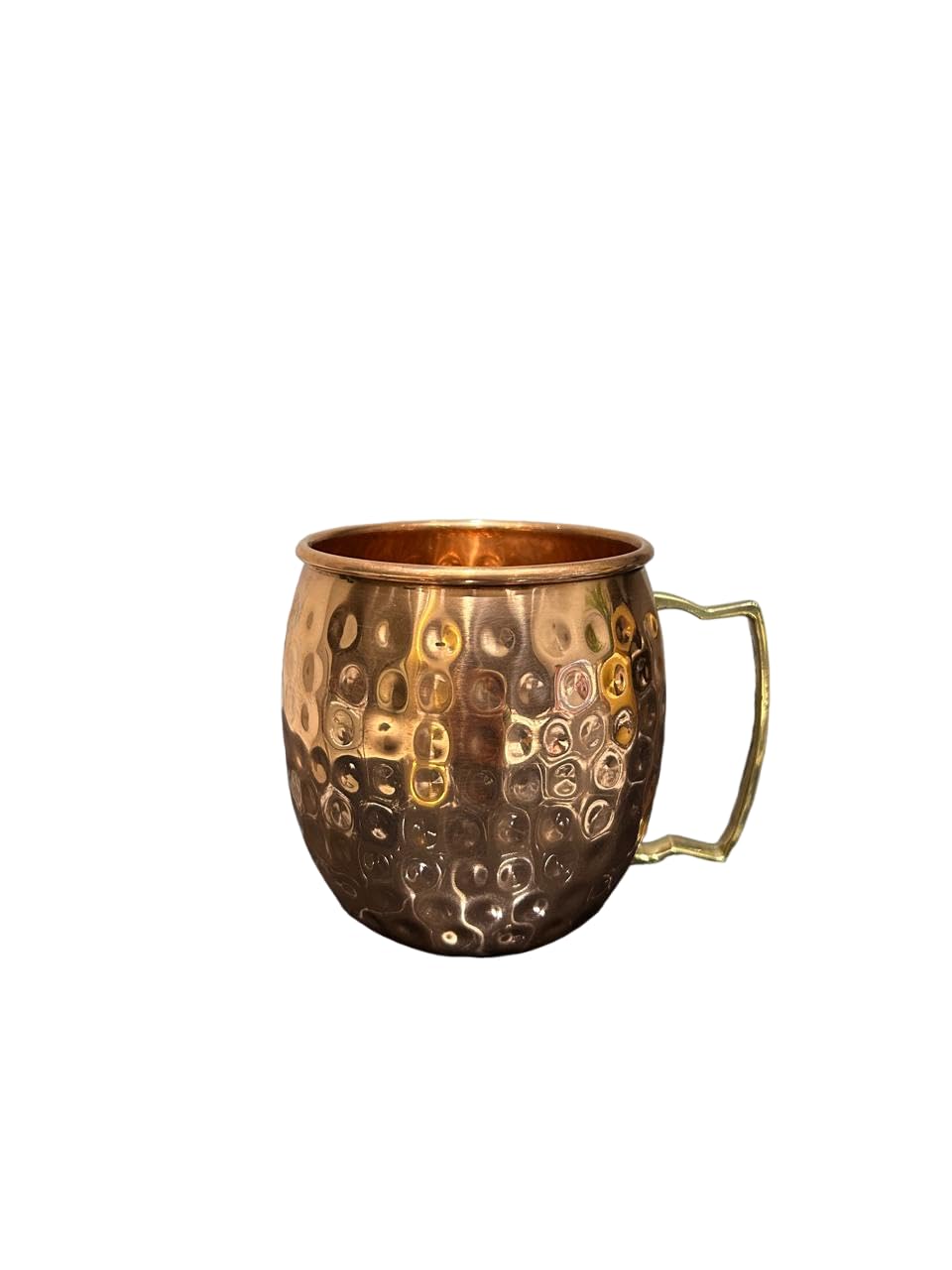 BIENE Copper Beer Mug, Glass Pure Copper Hammered Mug Drinkware & Serveware. Beer mug and barware