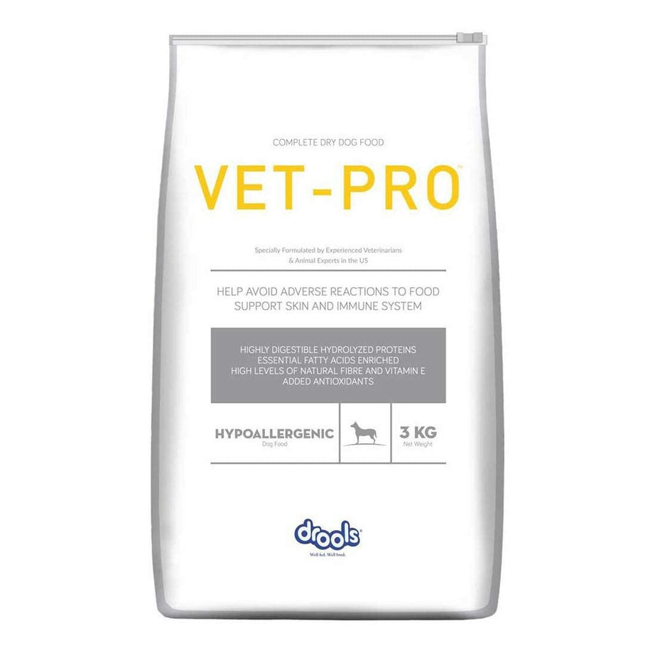 ZOOOP Vet Pro Hypoallergenic Adult Dog Dry Food 3kg for Dogs with Adverse Reactions to Food, Fish Flavor