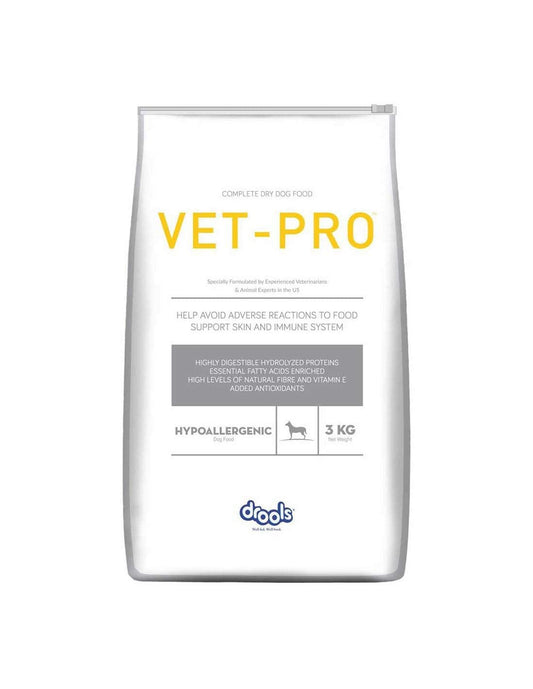 ZOOOP Vet Pro Hypoallergenic Adult Dog Dry Food 3kg for Dogs with Adverse Reactions to Food, Fish Flavor