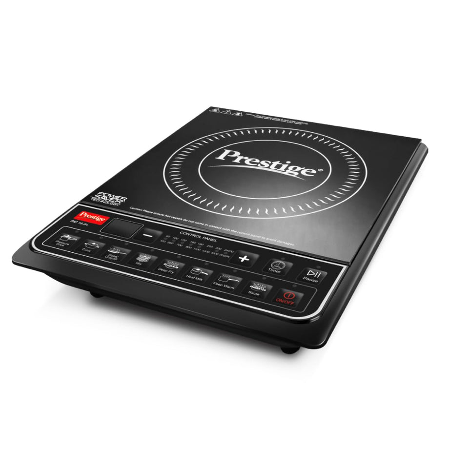 Prestige PIC 16.0 plus 2000 Watts Induction Cooktop|Indian Menu Option|Automatic power & temperature adjustment|Protection against insects|1 year warranty|Black