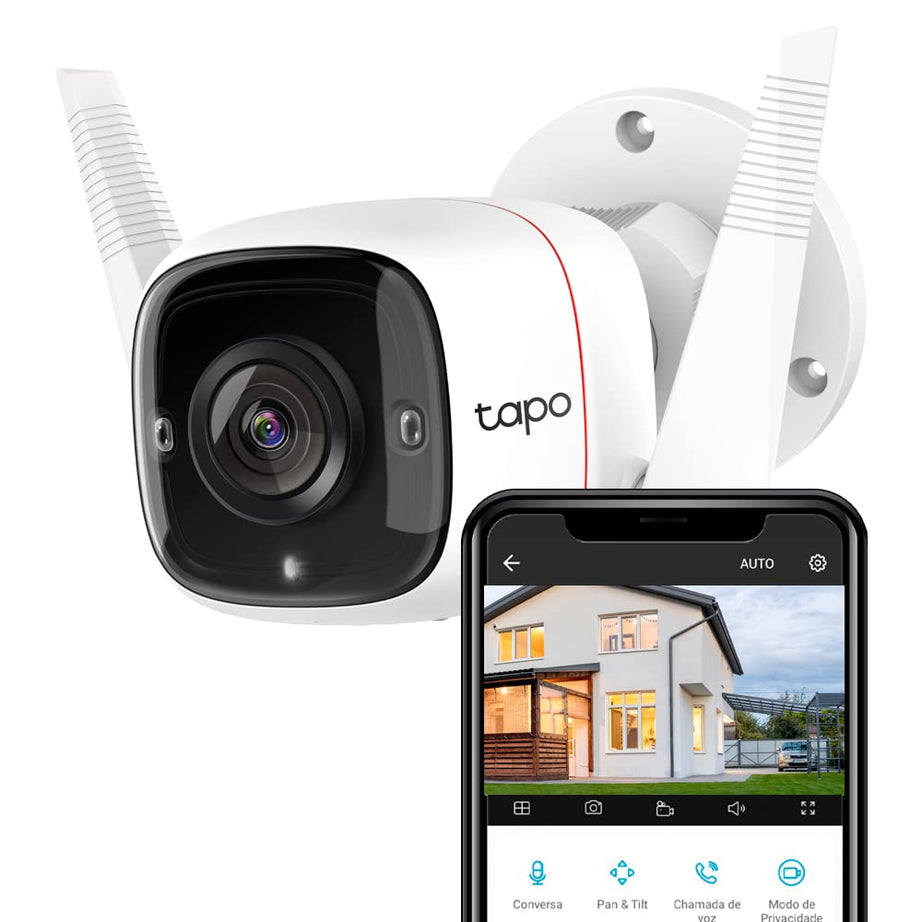 TP-LINK Tapo 4Mp 2K Qhd(2560X1440) Outdoor CCTV Security Wi-Fi Smart Camera -Alexa Enabled -Weatherproof -Full Color Starlight Night Vision -2-Way Audio -Up to 512Gb Sd Storage -C320Ws- White