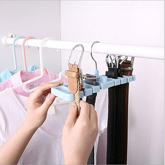 AKH Belt Hanger Scarf Hanger,Tie Hanger Rotating Hook Multipurpose Storage Rack Multi Color 2 Pcs