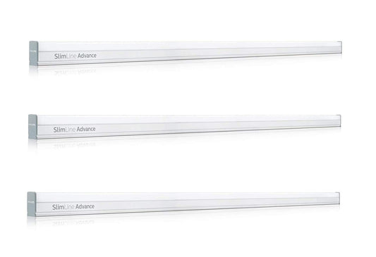 Philips Slimline Advance 25-Watt 2500-lumen Metal Batten Tubelight (Pack of 3) (Warm White) (Study Room Specialist)