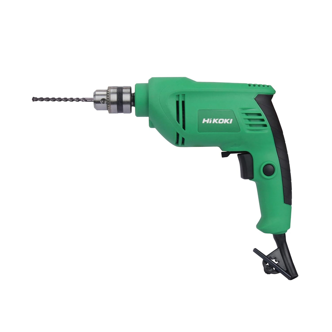 Hikoki D10Vstas9Z Corded Drill With Soft Grip Handle, 450 Watts Powerful Motor, 10Mm Drill Chuck And 0-3000Rpm, 1.3 Kg, Chuck, Wrench Included - Green