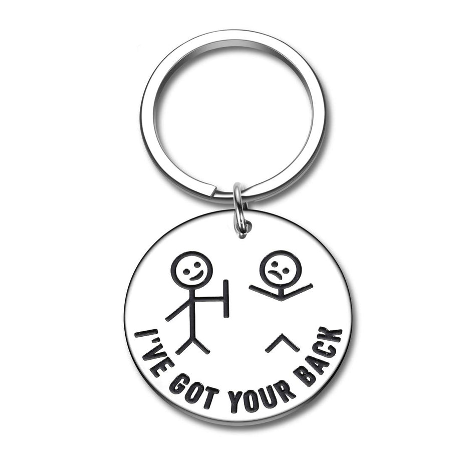 Funny Gifts Best Friend Keychain for Friends BFF Besties Companion I Got Your Back Stick Figures for Daughter Son Families Women Men Christmas Birthday Valentine Graduation Stocking Stuffers