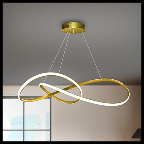 Smartway®- Chandelier for Living Room,Modern,Dining Table,Hall,Hanging Ceiling Light,Pendant lamp, 64 Watt Milady Gold App Control,Smart Voice Assist (Google, Alexa), App Control