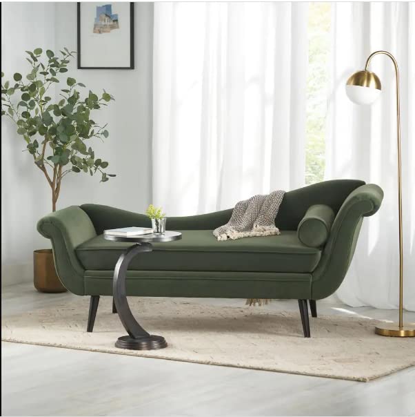 Wood Art City Rosewood 2-Seater Settee Sofa Diwan Couch Chaise Lounge (2-Person Sofa, Green)