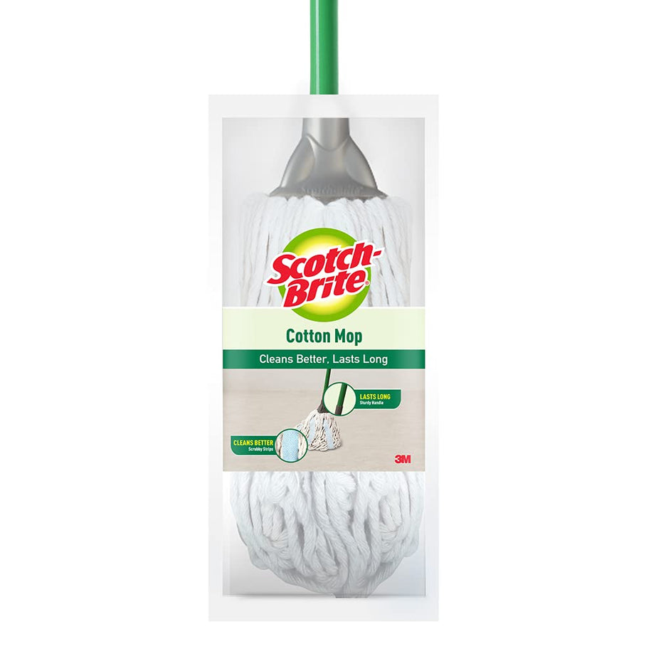 Scotch-Brite Cotton Handle Plastic Mop (Multicolor, IE840187199)