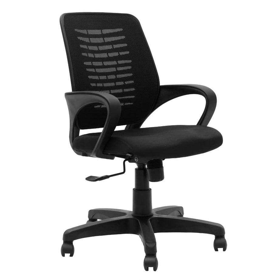 KRISHTHA Office Chair with Adjustable Headrest and Lumbar Support, Mid-Century | Mesh | Drafting | Ergonomic Executive | Staff | Workstation | Desk Chair | Modern Style (Drafting - KF5)