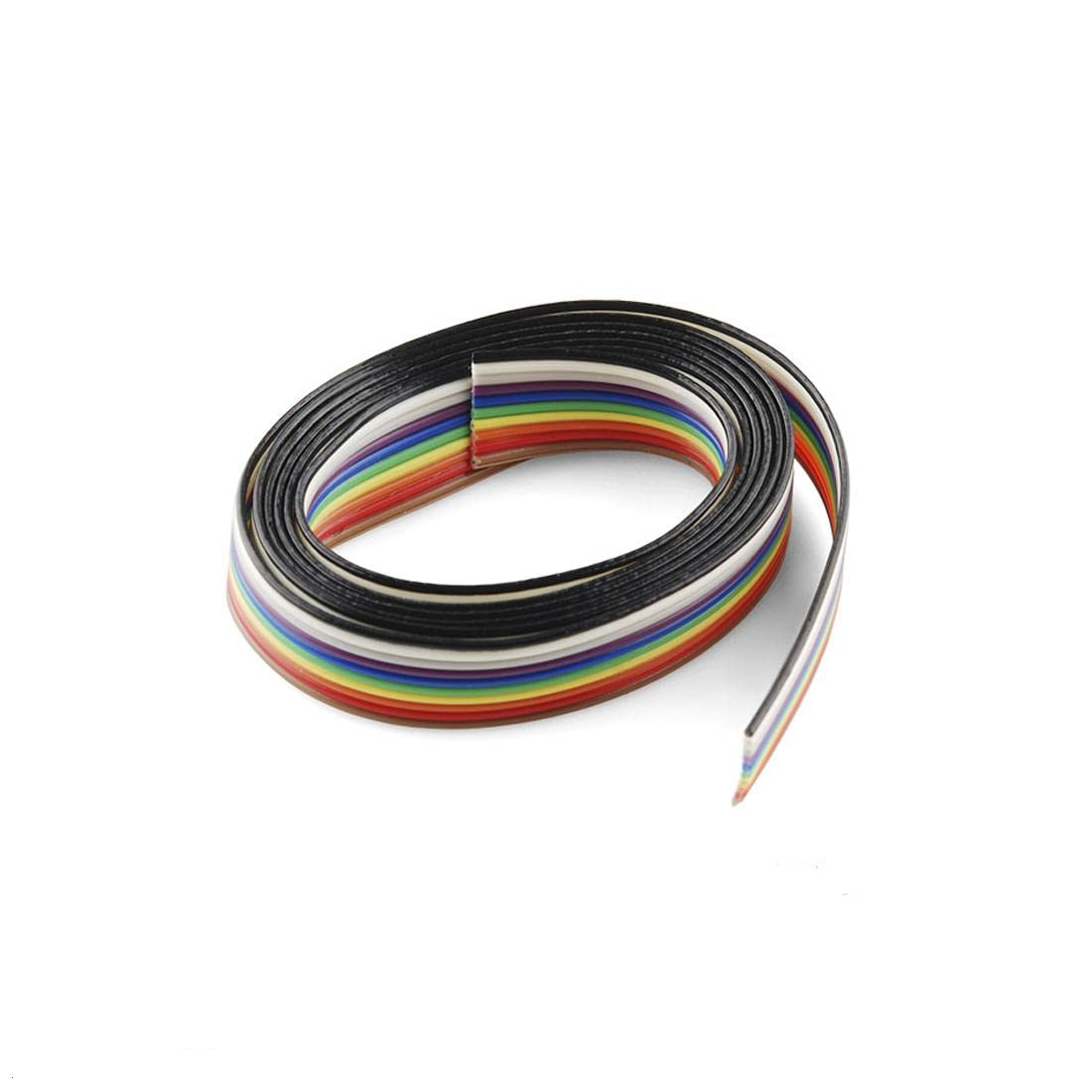 TECHKINS 10 Core Multi-colored Ribbon Cable Wire (1 meter) (1.8mm Dia)