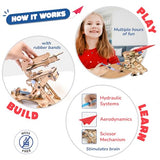 Smartivity 2in1 Hydraulic Aeroplane & Dart Launcher Toy for Kids 6-14 Years Old | Birthday Gifts for Boys & Girls | DIY Science Toy for Kids 6,7,8,9,10,11,12,13,14 YearsI STEM Wooden Construction Game