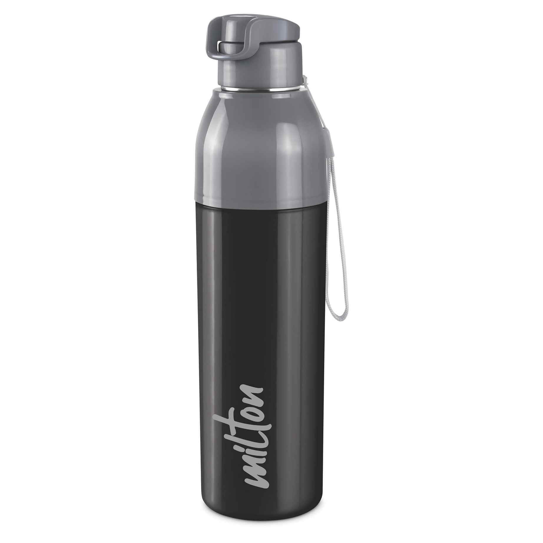 Milton Water Bottle Steel Convey 900 PU Insulated, Inner Stainless Steel Hot & Cold Bottle, 630 ml, Leak Proof, BPA Free, Ideal for Home, Office, Gym, Travelling, Black