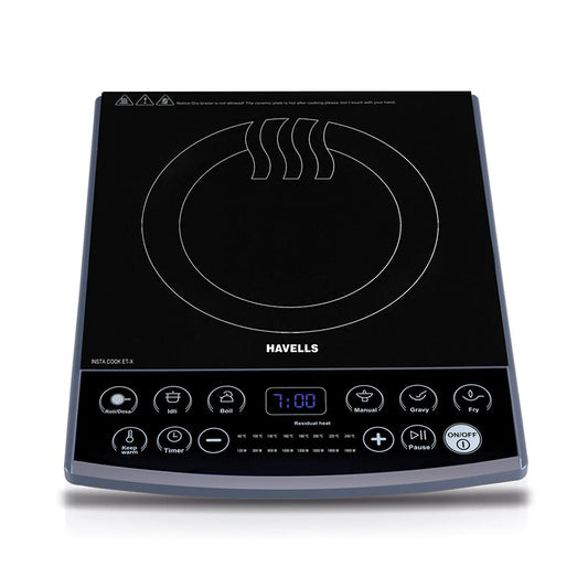 Havells Insta Cook Et-X Induction Cooktop, Dark Grey 1900 W, Ceramic Glass, Gray