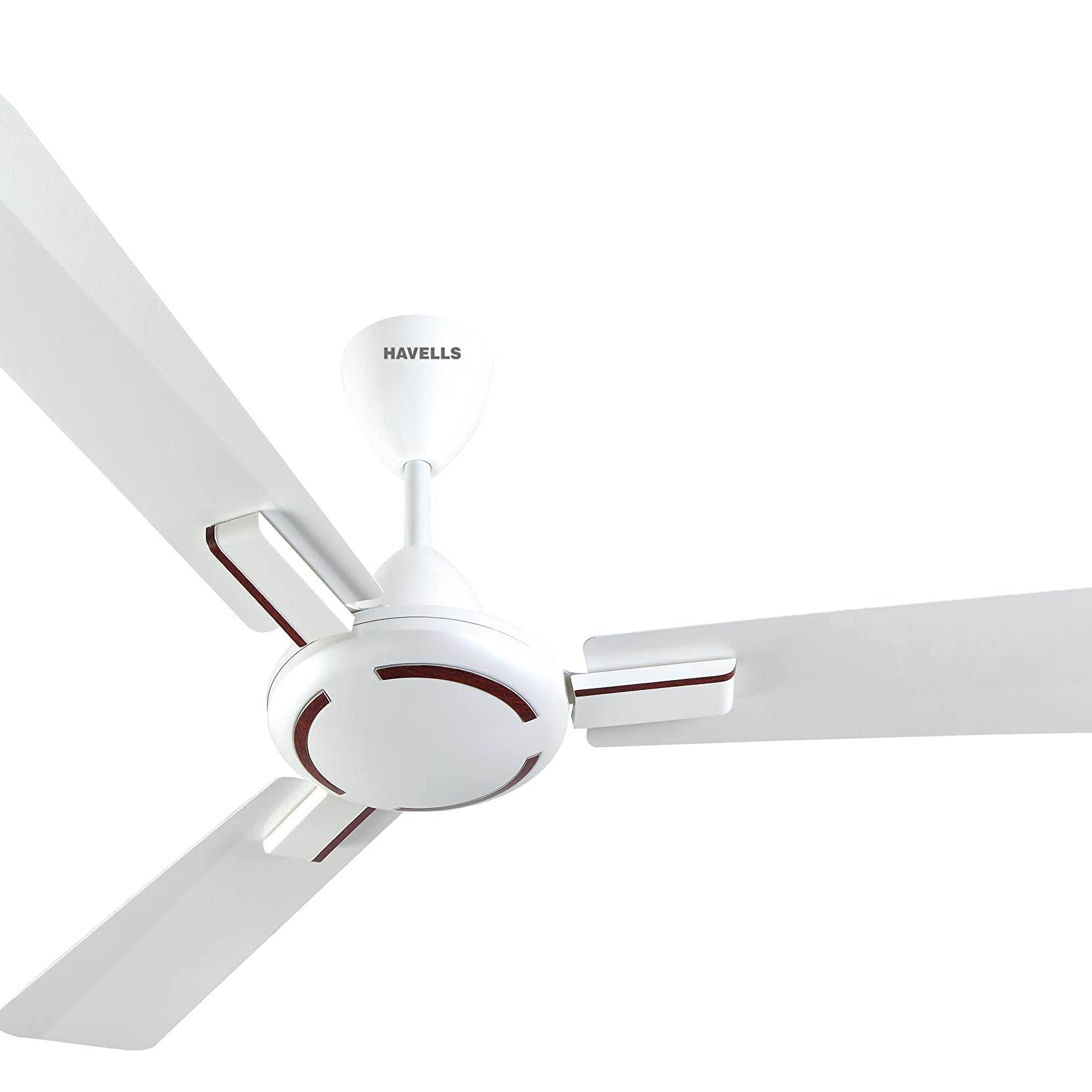 Havells 1200mm Ambrose ES Ceiling Fan | Premium Finish, Deco. Fan, Elegant Looks, High Air Delivery, Energy Saving, 100% Pure Copper Motor | 2 Year Warranty by Brand | (Pack of 1, Pearl White Wood)