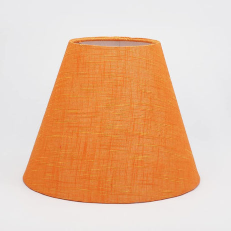 10" Inches, Conical Lamp Shade, Ideal for Table lamp, Cotton Fabric, Orange Texture Color