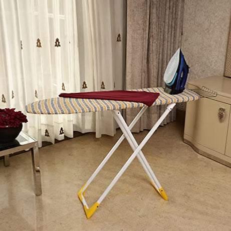 Happer Premium Wooden Ironing Board/Table with Iron Holder, Foldable & Adjustable | Deluxe Plus (122 x 32cm)