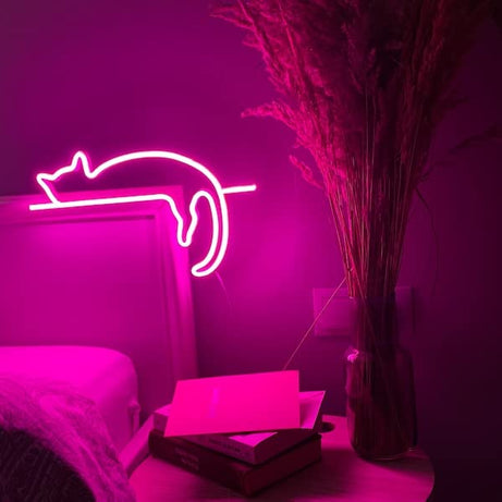 cat neon sign | art decor Neon light | wall art signs cute cat decor | gift LED Neon Lights | cat Wall Decor | Cat neon decor