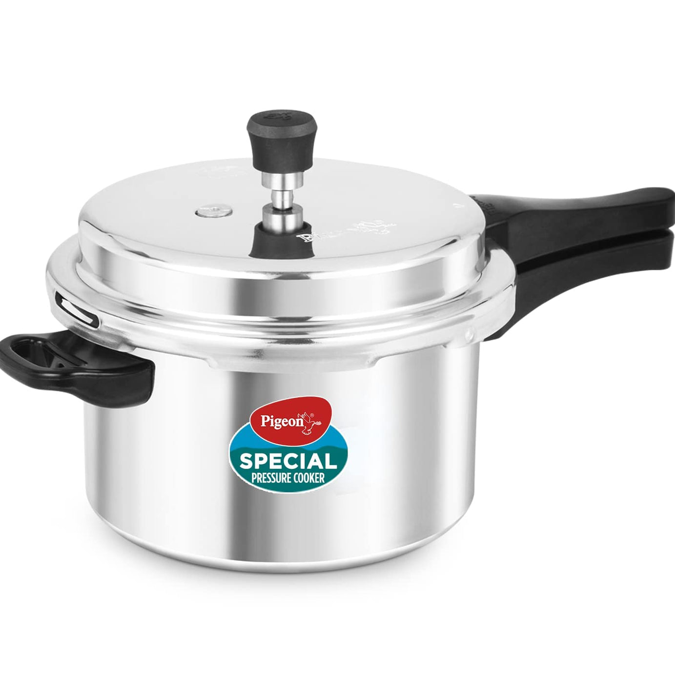 Pigeon by Stovekraft Aluminium Pressure Cooker 5 Litre Non Induction Base Outer Lid Cooker (Silver, 12737)