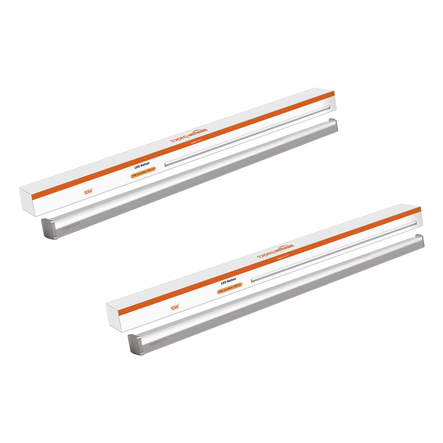 amazon basics - 10W LED Batten, Cool White (Pack of 2)