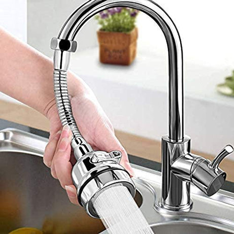 1 PCS Movable Kitchen Faucet Head, 3 Modes Adjustable Faucet Sprayer Head with Hose, 360° Rotatable Water Saving Faucet, Anti Splash Power Spray Tap and Bubbler Connector for Kitchen. (C-Long Hard Nozzle)