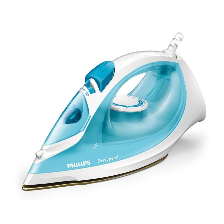 Philips Steam Iron GC1028/20 – 2000-watt, From World’s No.1 Ironing Brand*, Golden non-stick soleplate, Steam Rate of up to 25 g/min, Drip Stop Technology