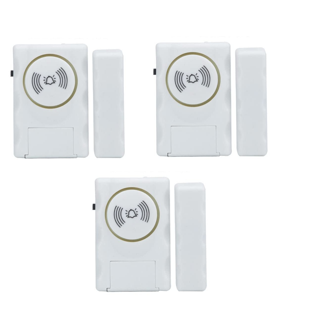 QIWA® Wireless Entry Home Door Window Burglar Alarm-Safety Security Alarm System Magnetic Sensor 105 Decibel High Alarm with Magnetic Sensor Anti Theft System for Home Office Pack of 3